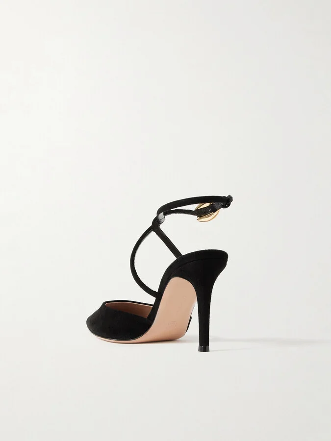 Gianvito Rossi - 85 Suede Pumps - Black - Image 3