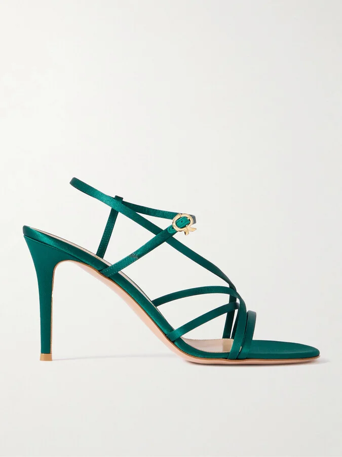 Gianvito Rossi - 85mm Satin Sandals - Green