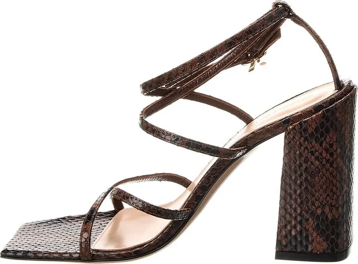 Gianvito Rossi 95 Snake-Embossed Leather Sandal - Image 2