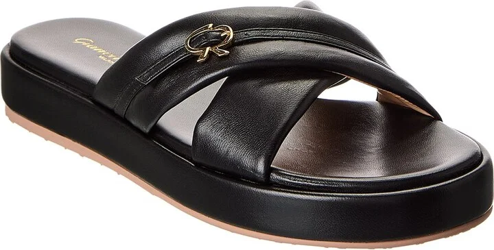 Gianvito Rossi Alima Leather Platform Sandal