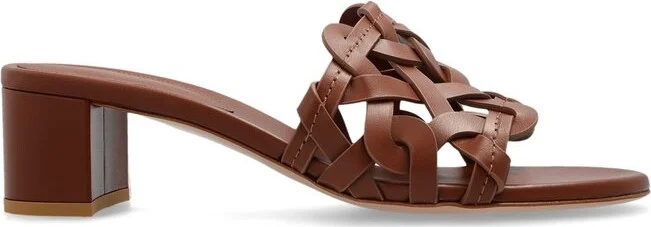 Gianvito Rossi Amalfi Interwoven Strap Mules
