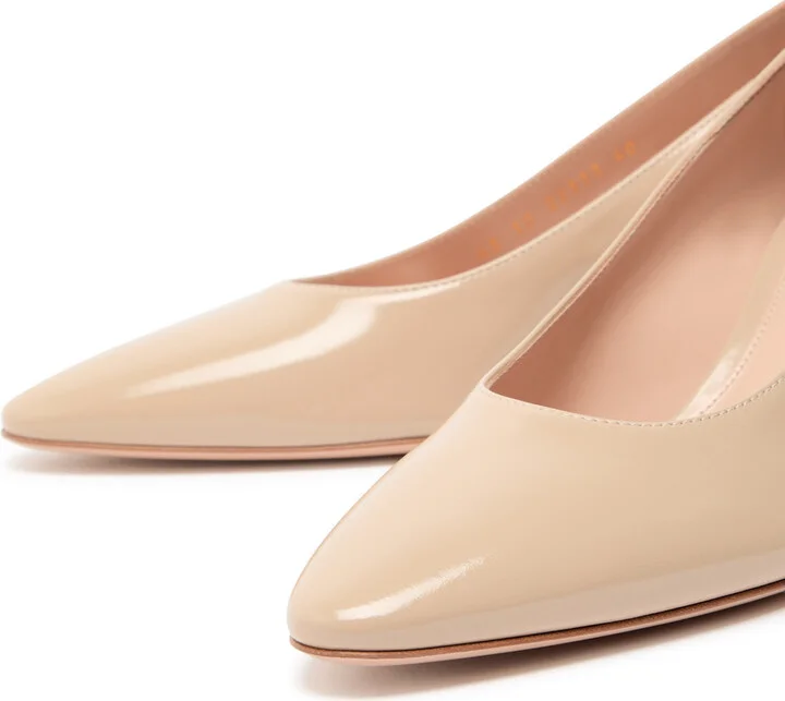 Gianvito Rossi Amelia 55 Glossed Leather Pumps - Image 3