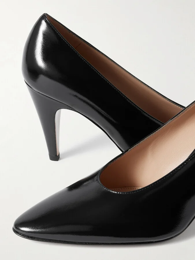 Gianvito Rossi - Amelia 85 Patent-leather Pumps - Black - Image 4