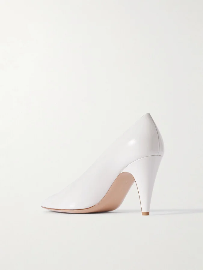 Gianvito Rossi - Amelia 85 Patent-leather Pumps - Off-white - Image 3