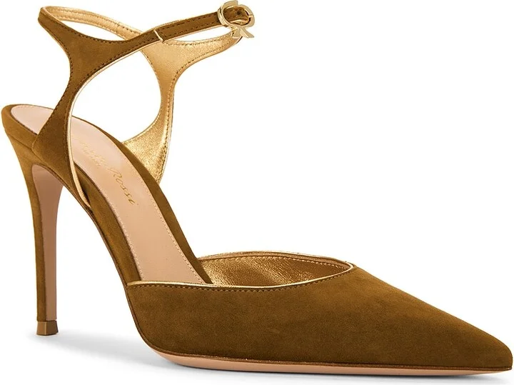 Gianvito Rossi Ankle Strap Pump in Brown - Image 2