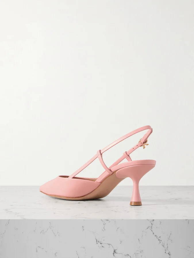 Gianvito Rossi - Ascent 55 Leather Slingback Pumps - Pink - Image 3
