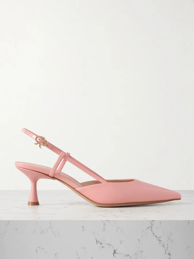 Gianvito Rossi - Ascent 55 Leather Slingback Pumps - Pink