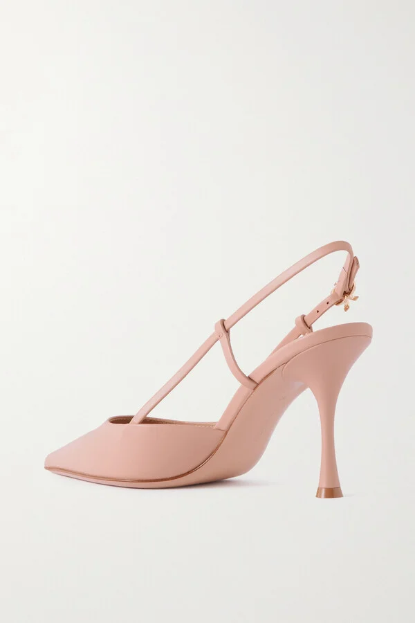 Gianvito Rossi - Ascent 85 Leather Slingback Pumps - Neutrals - Image 3