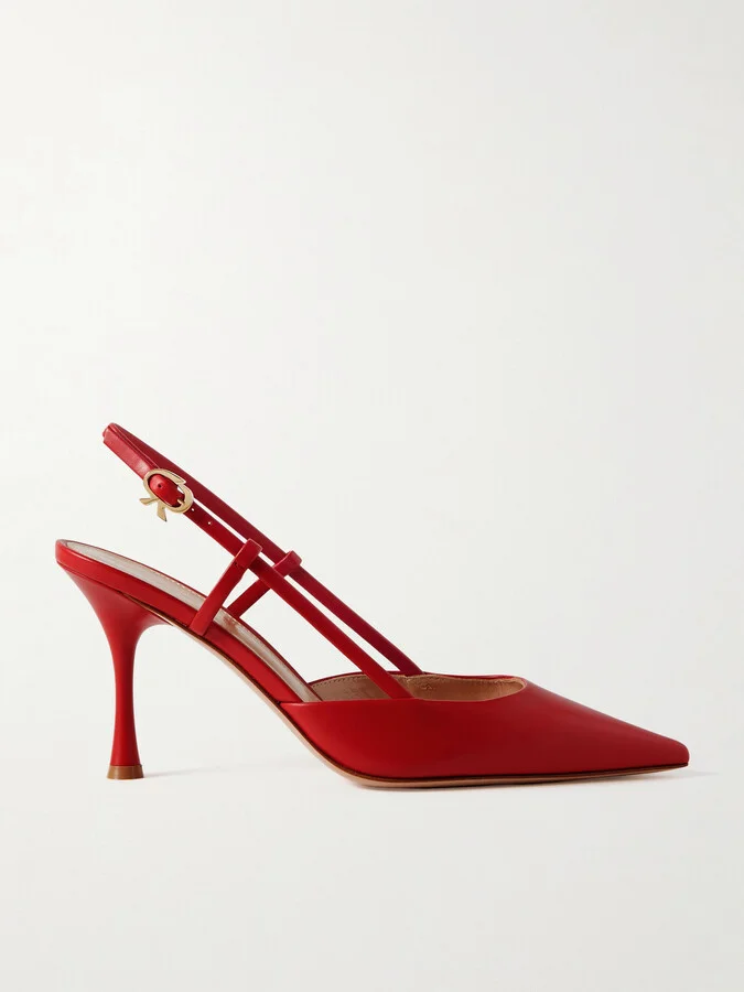 Gianvito Rossi - Ascent 85 Leather Slingback Pumps - Red