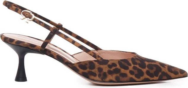 Gianvito Rossi Ascent Pointed Toe Slingback Pumps