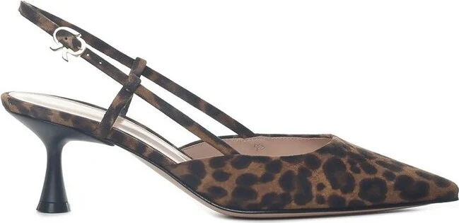 Gianvito Rossi Ascent Pointed-Toe Slingback Pumps