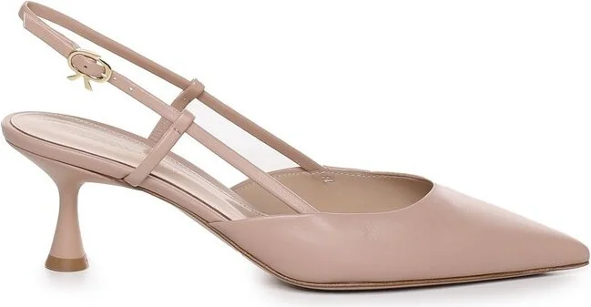 Gianvito Rossi Ascent Pointed-Toe Slingback Pumps