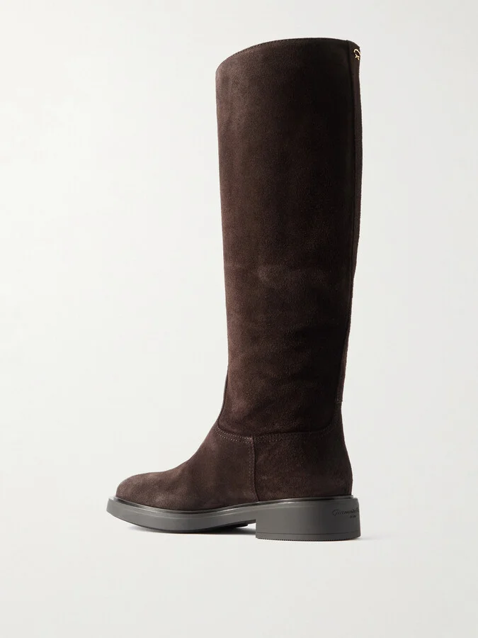 Gianvito Rossi - Ascott 20 Suede Knee Boots - Brown - Image 3