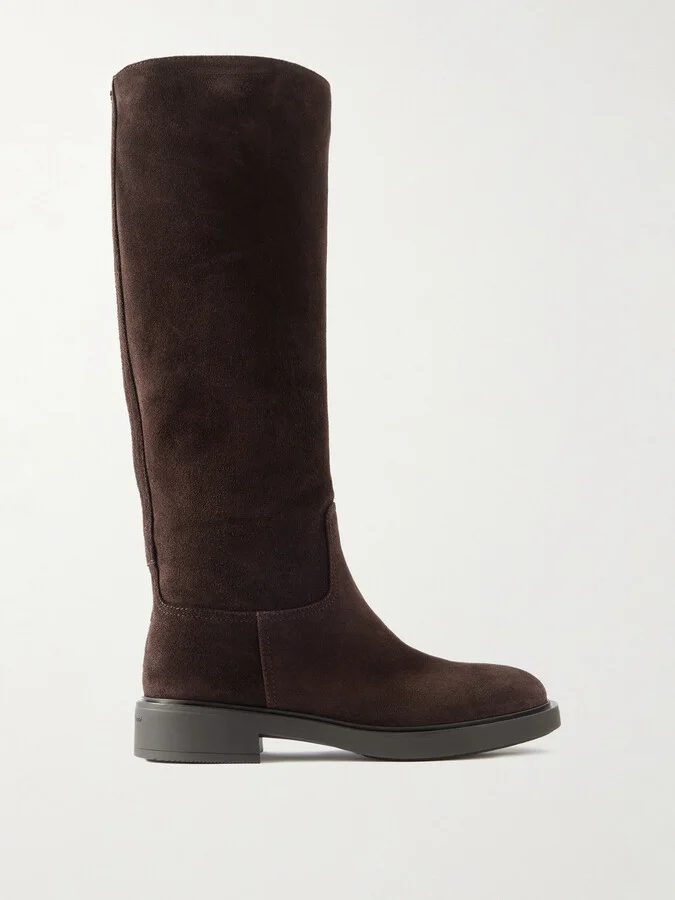 Gianvito Rossi - Ascott 20 Suede Knee Boots - Brown