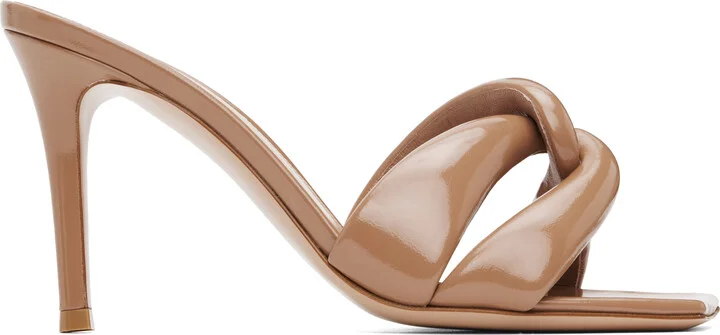 Gianvito Rossi Beige Amour Heeled Sandals
