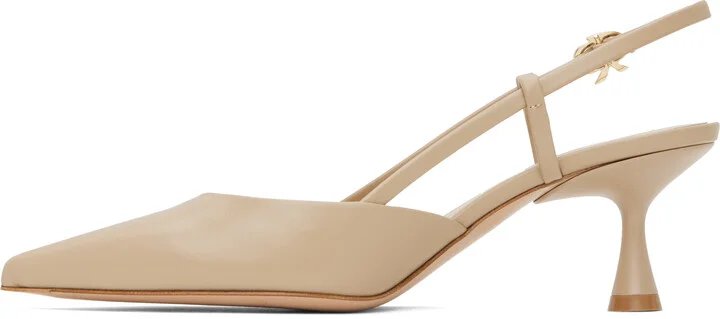 Gianvito Rossi Beige Ascent 55 Heels - Image 3