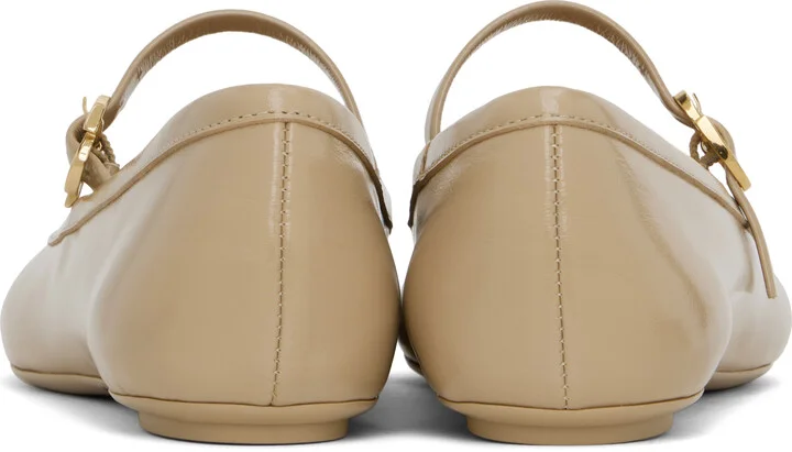 Gianvito Rossi Beige Carla Ballerina Flats - Image 2