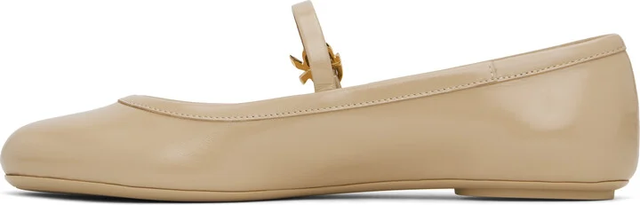 Gianvito Rossi Beige Carla Ballerina Flats - Image 3