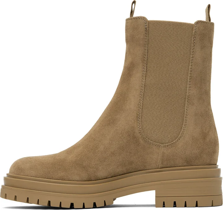 Gianvito Rossi Beige Chester Boots - Image 3