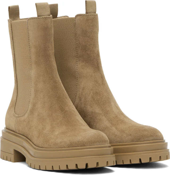 Gianvito Rossi Beige Chester Boots - Image 4