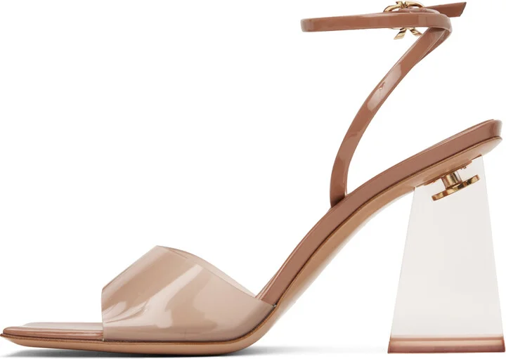 Gianvito Rossi Beige Cosmic 85 Heeled Sandals - Image 3
