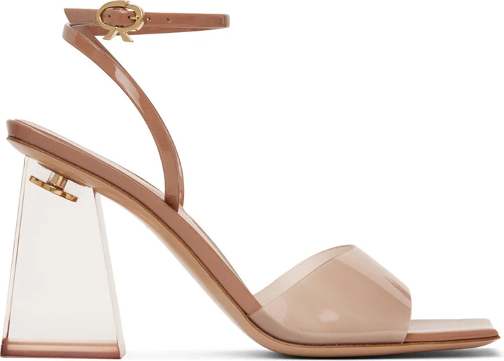 Gianvito Rossi Beige Cosmic 85 Heeled Sandals