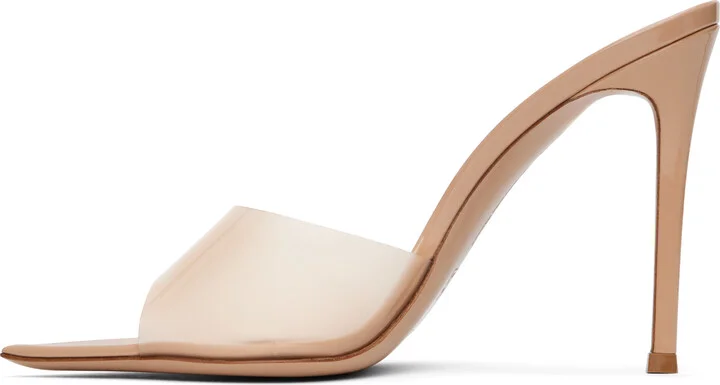Gianvito Rossi Beige Elle 105 Mules - Image 3