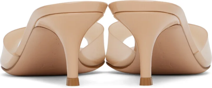 Gianvito Rossi Beige Elle 55 Mules - Image 2