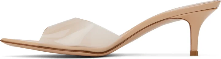 Gianvito Rossi Beige Elle 55 Mules - Image 3