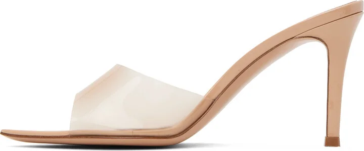 Gianvito Rossi Beige Elle 85 Heeled Sandals - Image 3