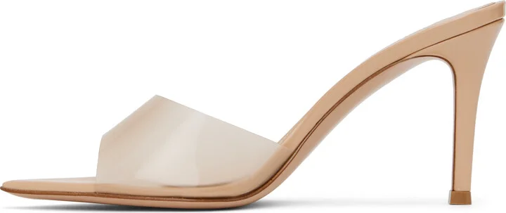 Gianvito Rossi Beige Elle 85 Heeled Sandals - Image 3