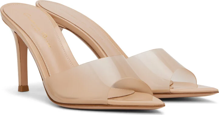 Gianvito Rossi Beige Elle 85 Heeled Sandals - Image 4