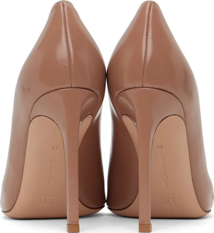 Gianvito Rossi Beige Gianvito 85 Pump Heels - Image 2