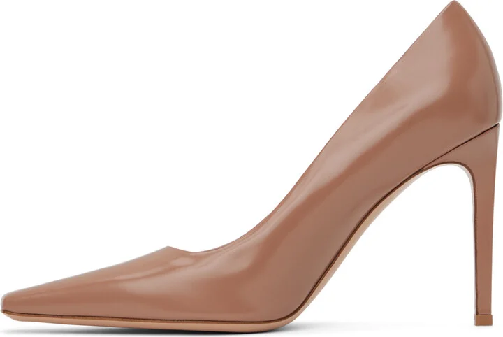 Gianvito Rossi Beige Gianvito 85 Pump Heels - Image 3