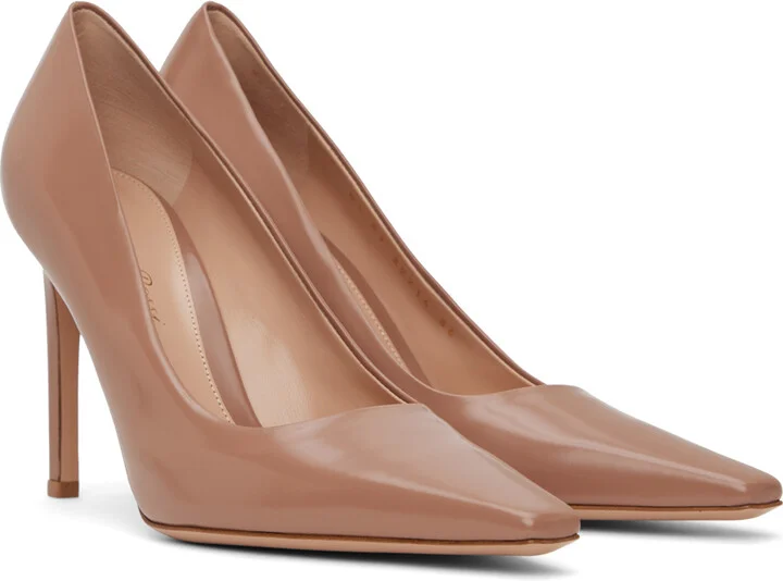 Gianvito Rossi Beige Gianvito 85 Pump Heels - Image 4