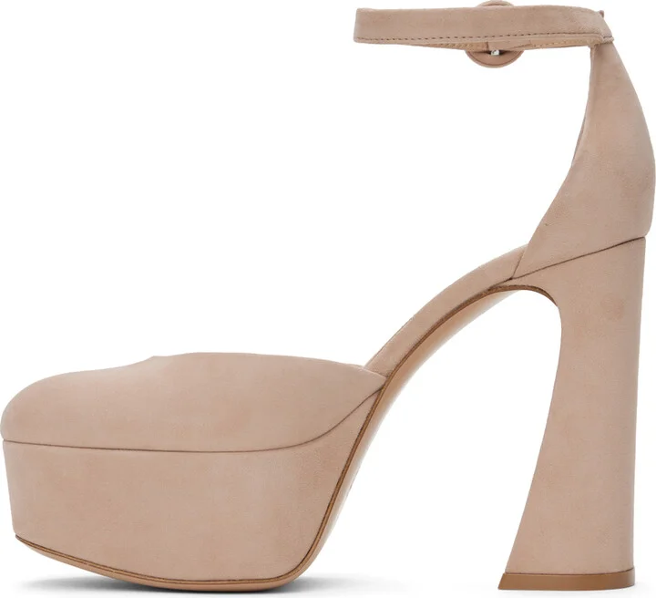 Gianvito Rossi Beige Holly D'Orsay Heels - Image 3