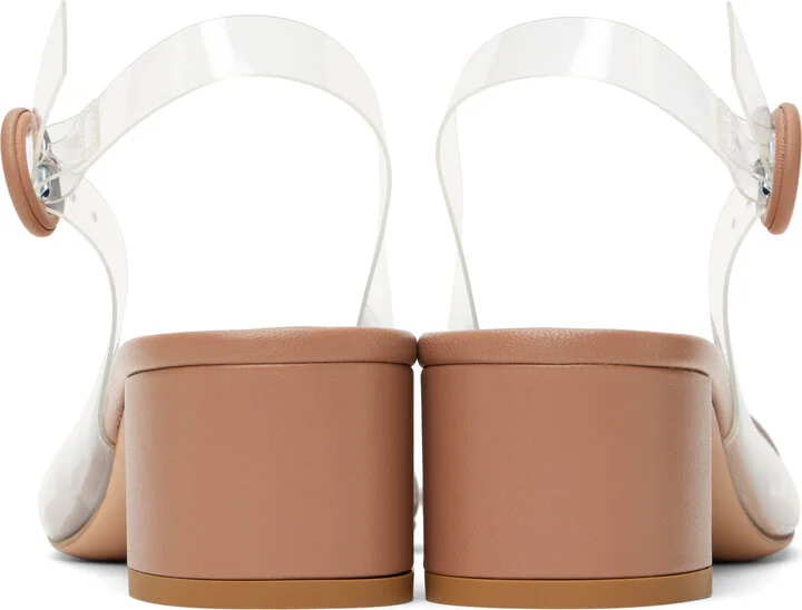 Gianvito Rossi Beige Nappa Soft Glass Heels - Image 2