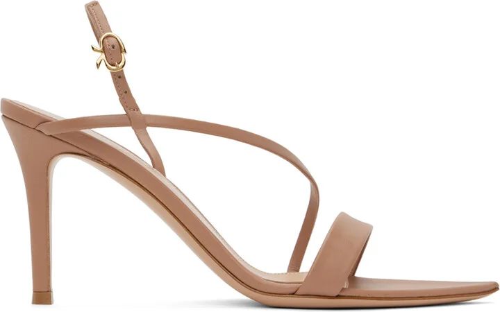 Gianvito Rossi Beige Pointed Heeled Sandals