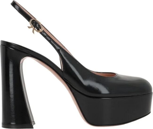 Gianvito Rossi Bessie Round Toe Platform Pumps
