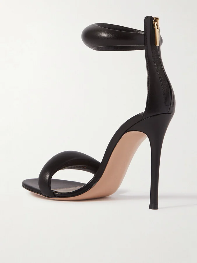 Gianvito Rossi - Bijoux 105 Leather Sandals - Black - Image 3