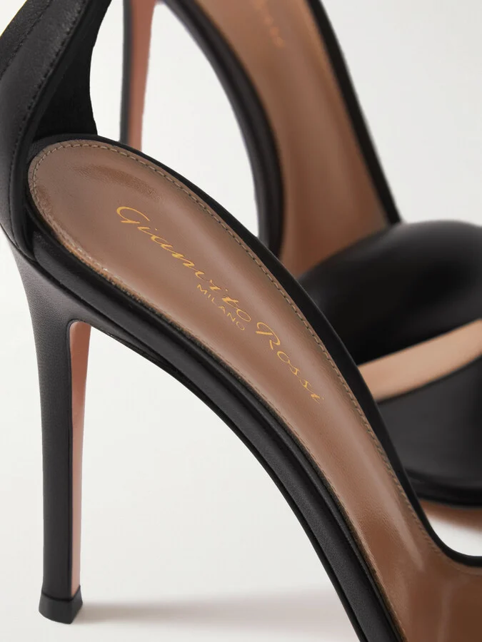 Gianvito Rossi - Bijoux 105 Leather Sandals - Black - Image 4