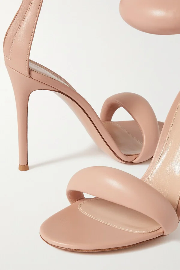 Gianvito Rossi - Bijoux 105 Leather Sandals - Neutrals - Image 4