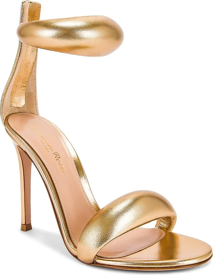 Gianvito Rossi Bijoux Heels in Metallic Gold - Image 2