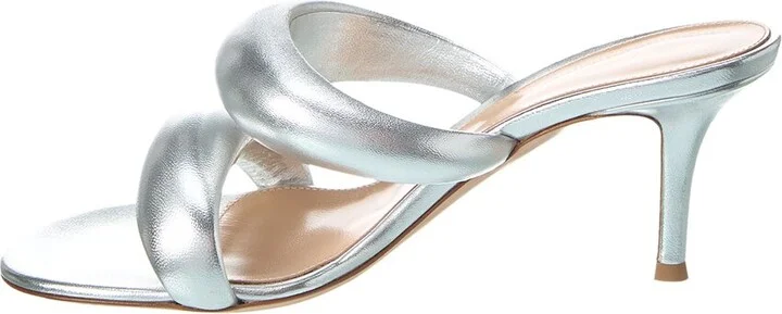 Gianvito Rossi Bijoux Slide 70 Leather Sandal - Image 2