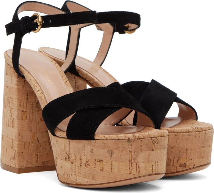 Gianvito Rossi Black Bebe Heeled Sandals - Image 4