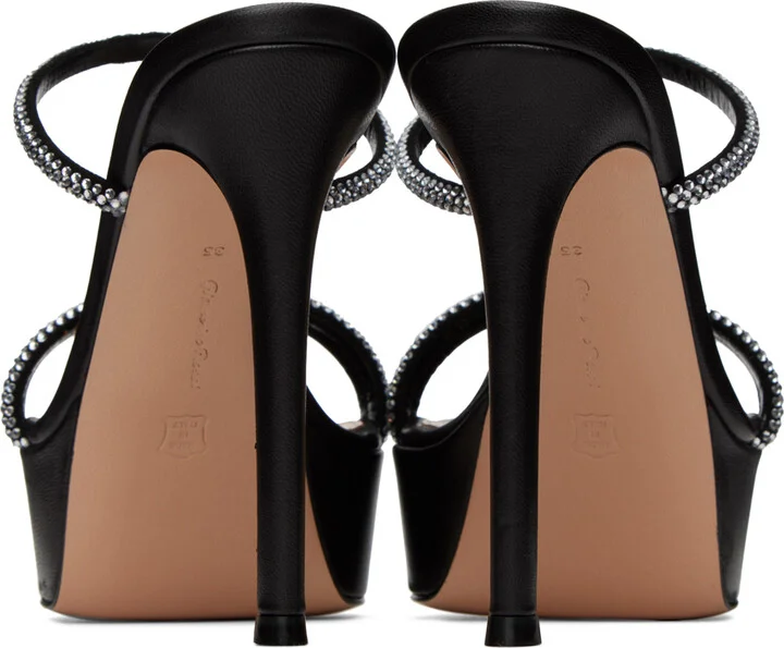 Gianvito Rossi Black Camoscio Heeled Sandals - Image 2