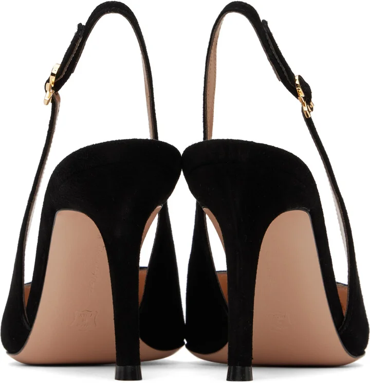 Gianvito Rossi Black Camoscio Heels - Image 2