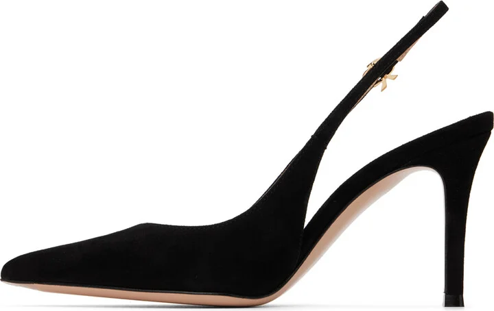Gianvito Rossi Black Camoscio Heels - Image 3