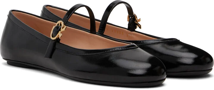 Gianvito Rossi Black Carla Ballerina Flats - Image 4