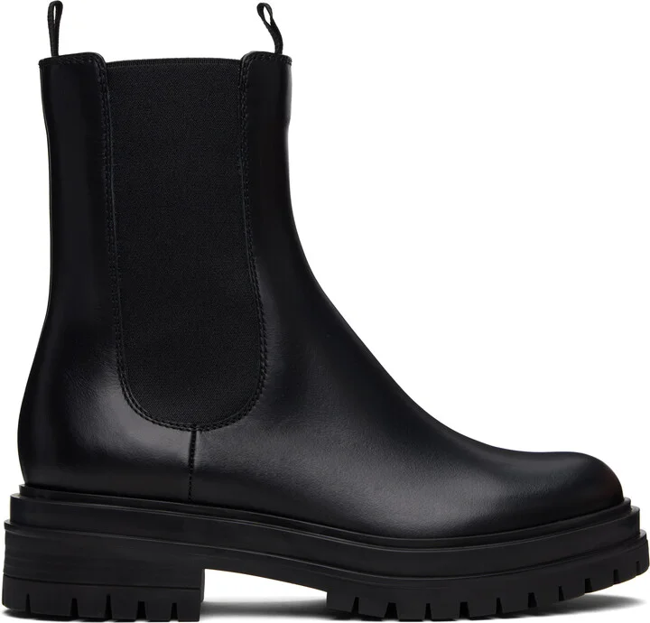 Gianvito Rossi Black Chester Chelsea Boots